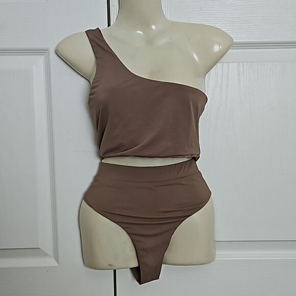 Myra Women's 2 Piece Swim Wear Small Chocolate Brown - Picture 3 of 16